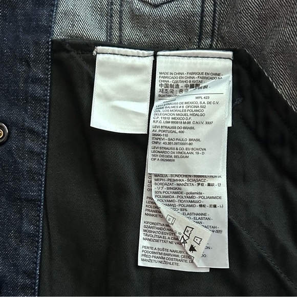 Levis Commuter x Jacquard by Google Trucker Denim Jean Jacket Dark Wash Sz XS - Picture 10 of 12